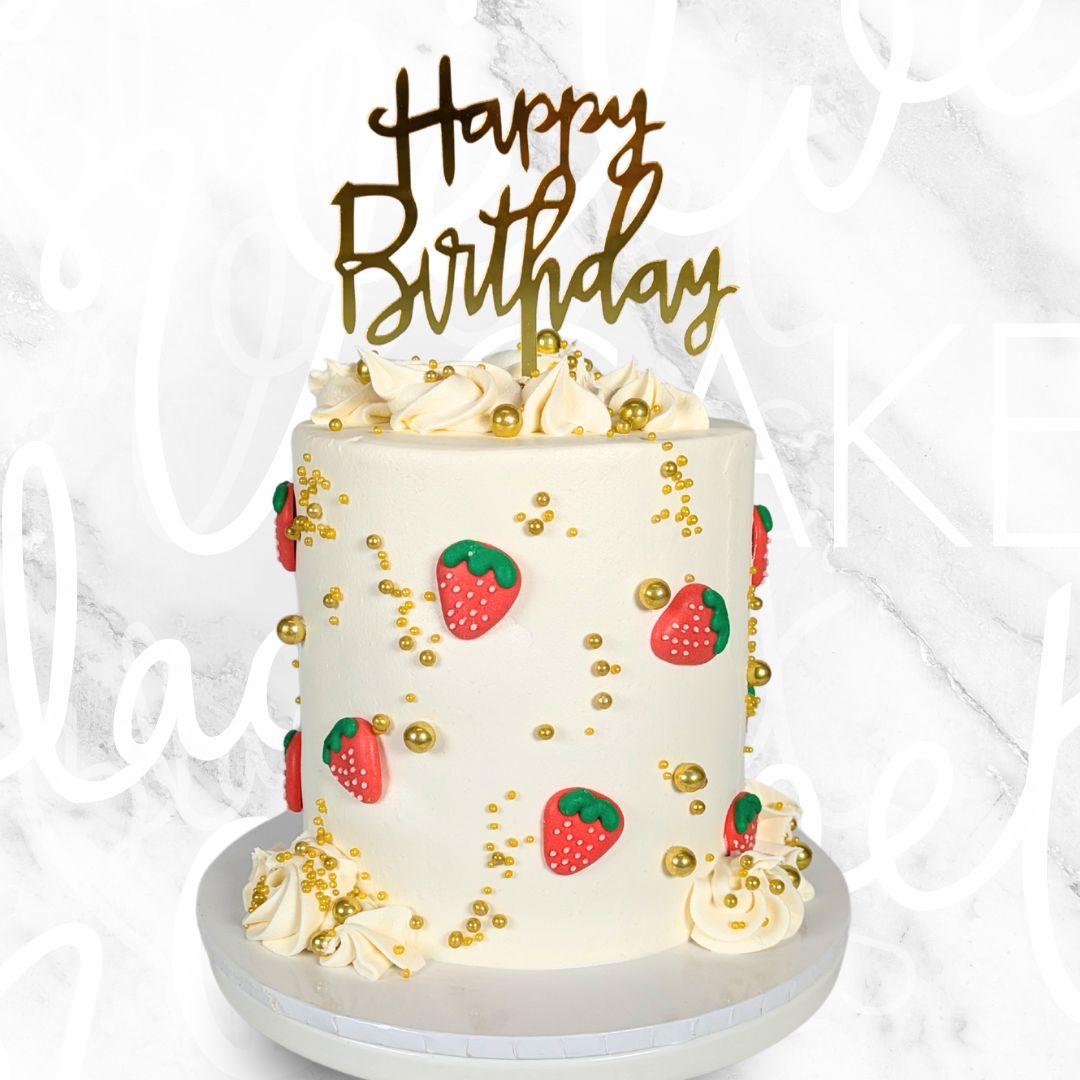 Champagne Bubbles and Strawberries Cake Sydney