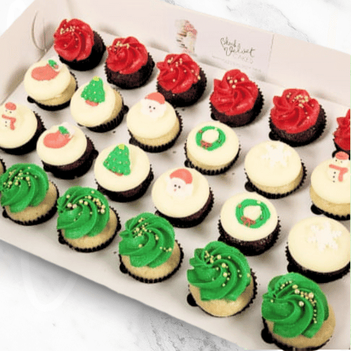 Christmas Mini Cupcakes (24)-BVSydneyCupcakes