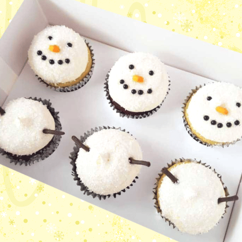 Christmas Snowman Cupcakes (6) Sydney