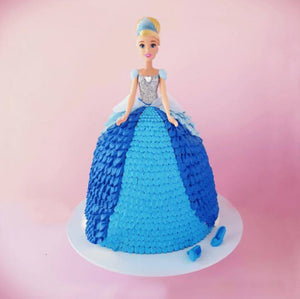Blue Dress Doll Cake - Wilton