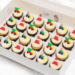 Construction Tradie Builder Mini Cupcakes (24)-BVSydneyCupcakes