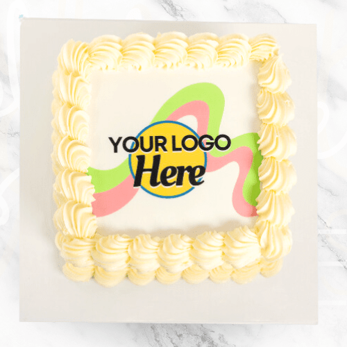 Corporate Logo Slab Cake-Black Velvet Cakes