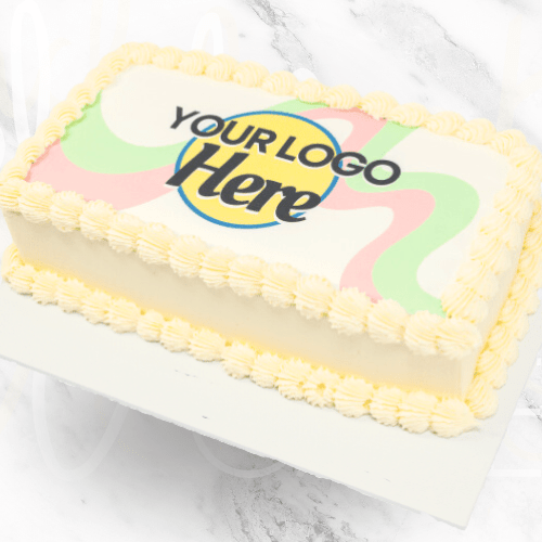 Corporate Logo Slab Cake-Black Velvet Cakes