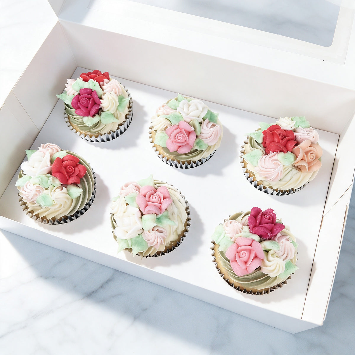Spring Floral Cupcakes (6)