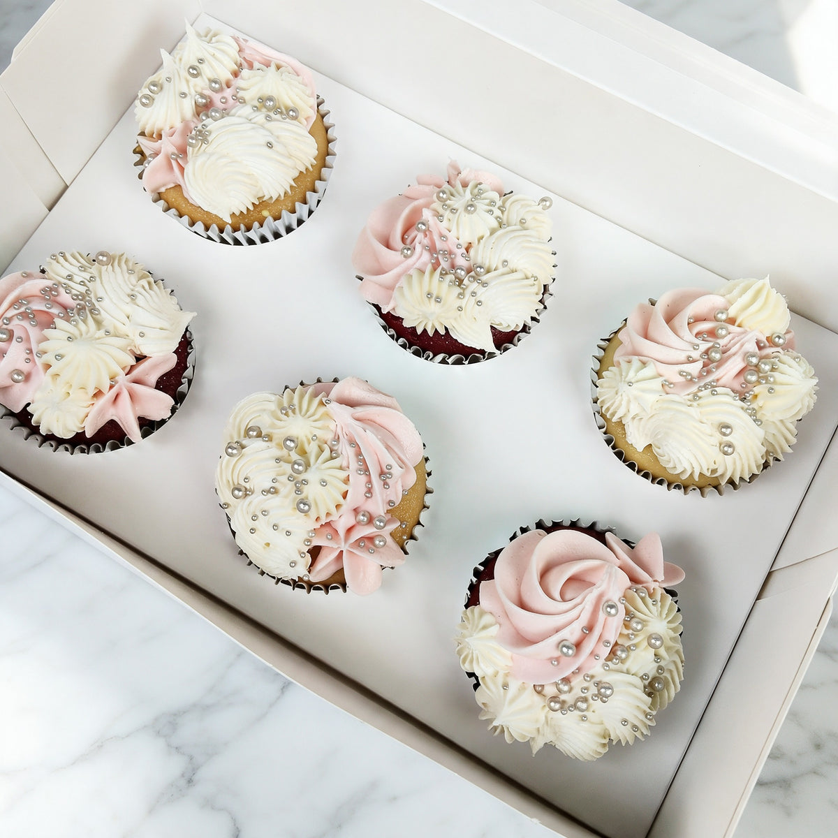 Pink Shower Tea Cupcakes (6)