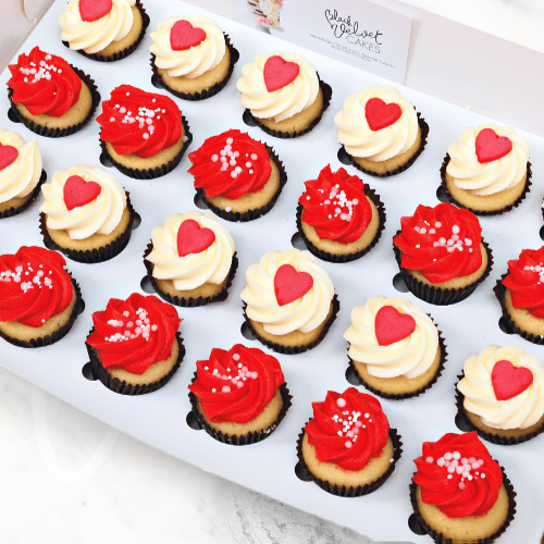 Cupid Hearts Mini Cupcakes (24) Sydney