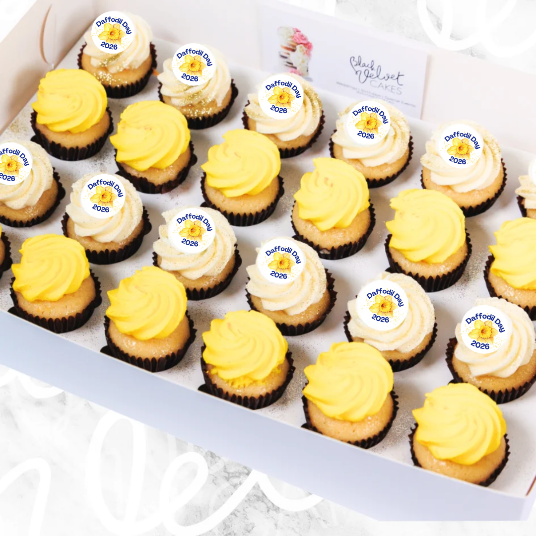 Daffodil Day Mini Cupcakes (24)-BVSydneyCupcakes