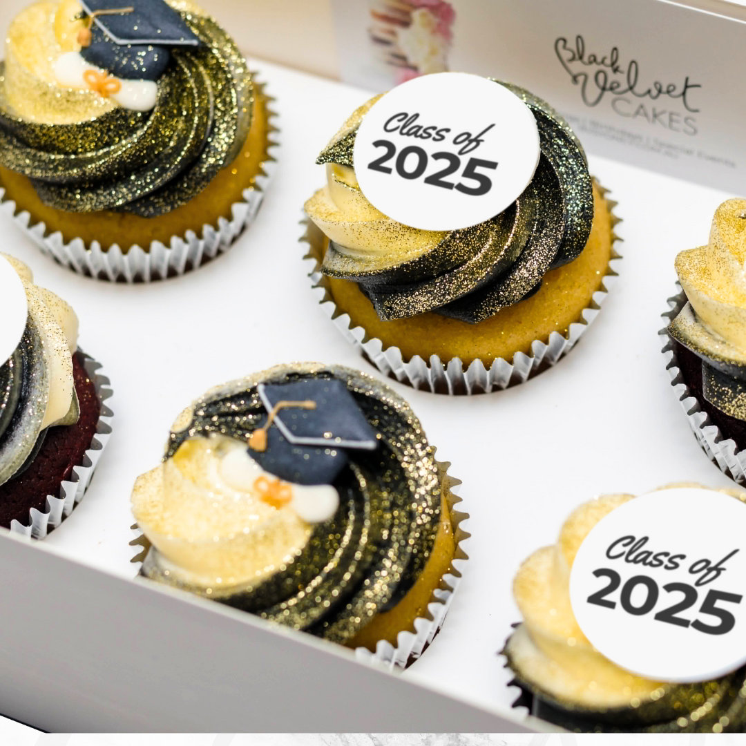 Black Graduation Gift Cupcakes (6)-BVSydneyCupcakes