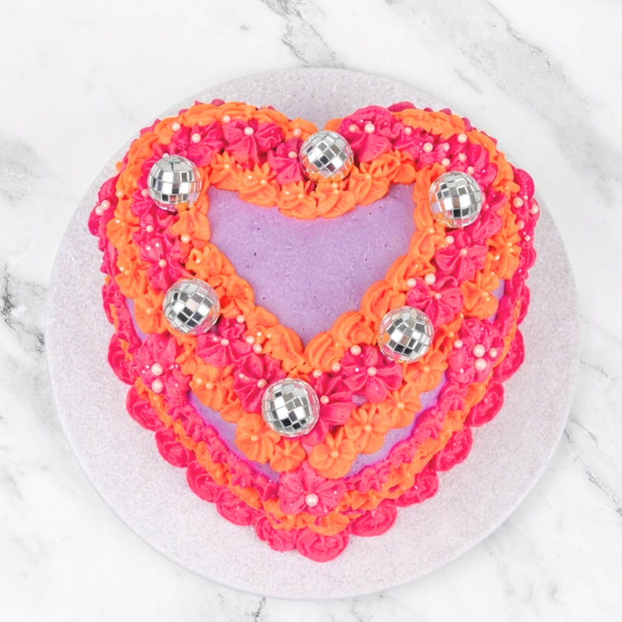 Disco Vintage Heart Cake-BVSydney