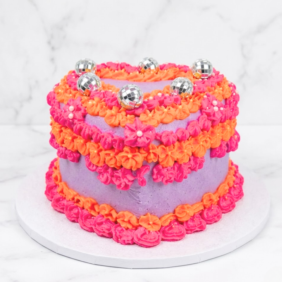 Disco Vintage Heart Cake-BVSydney