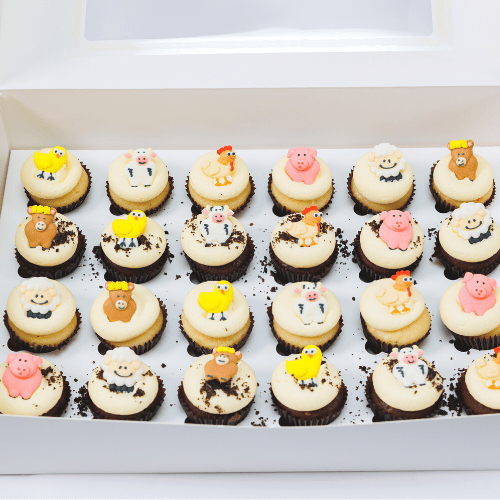 Farmyard Kids Mini Cupcakes (24)-BVSydneyCupcakes