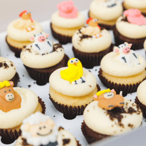 Farmyard Kids Mini Cupcakes (24)-BVSydneyCupcakes
