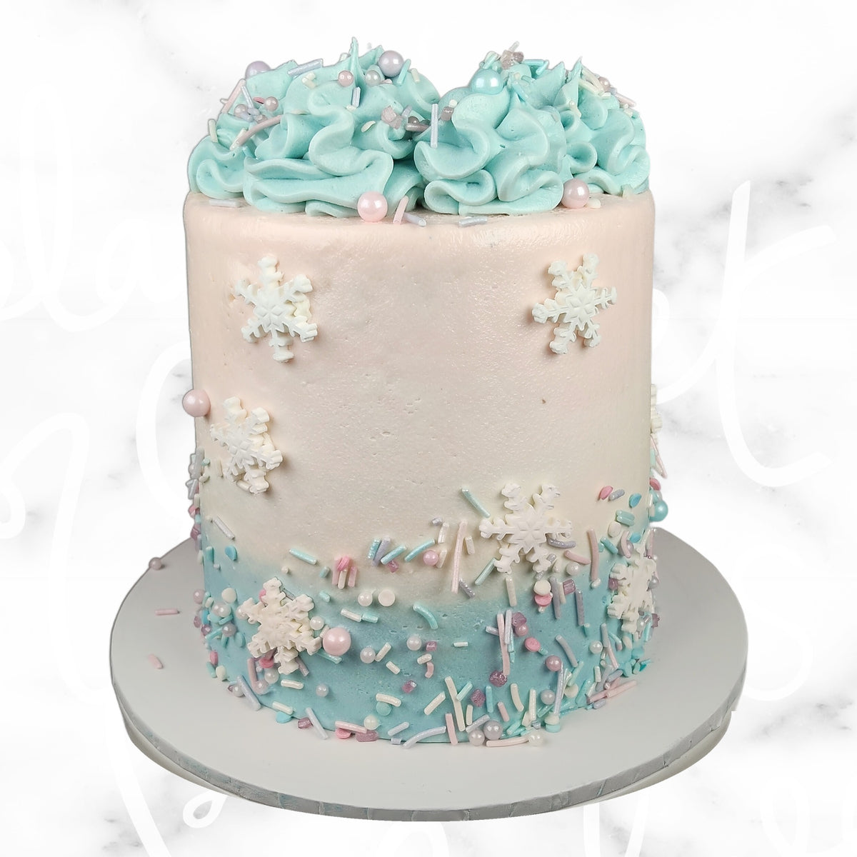 Frozen Snowflake Cake