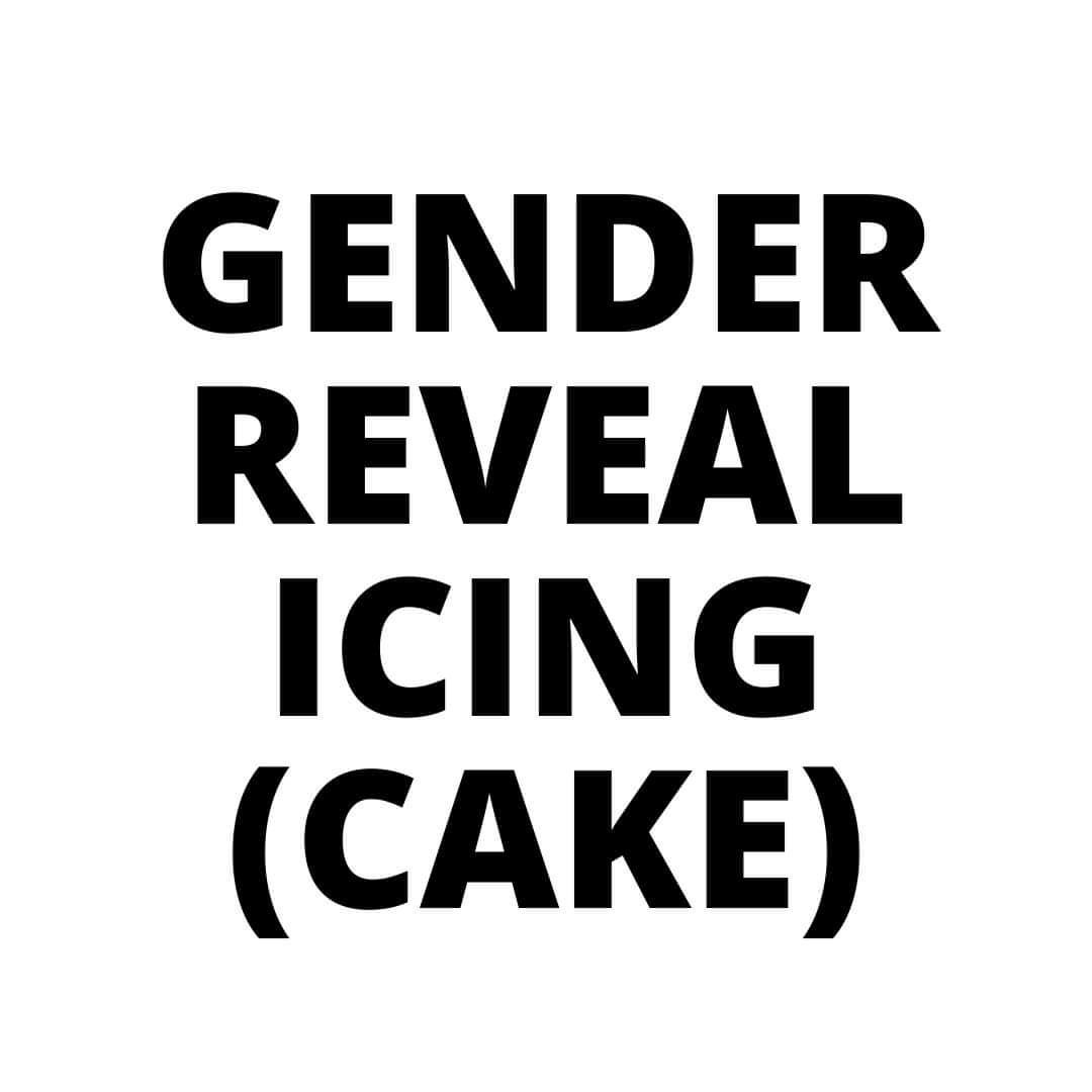 GENDER REVEAL ICING (CAKE)-Black Velvet Sydney