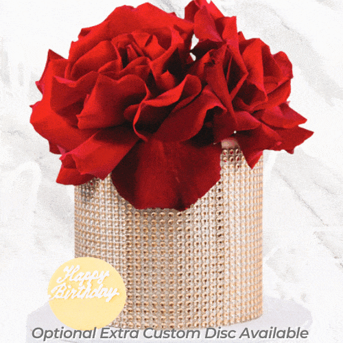 Gold Diamante Roses Cake-BVSydney