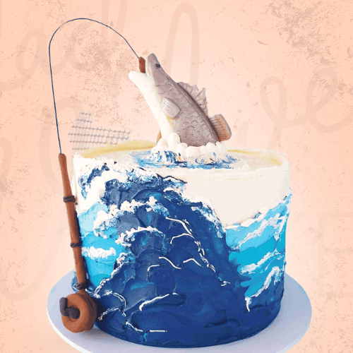 Fishing Themed Birthday Cake!