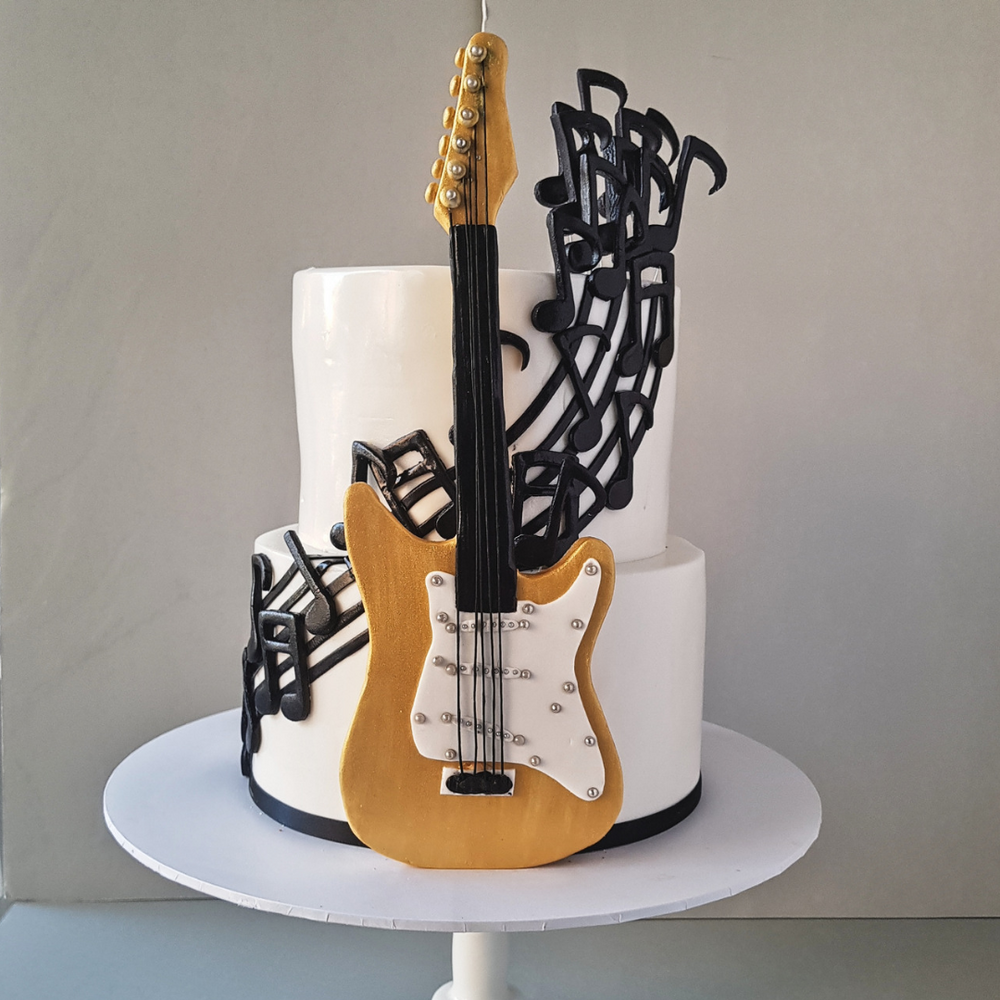 Guitar Music Birthday Cake