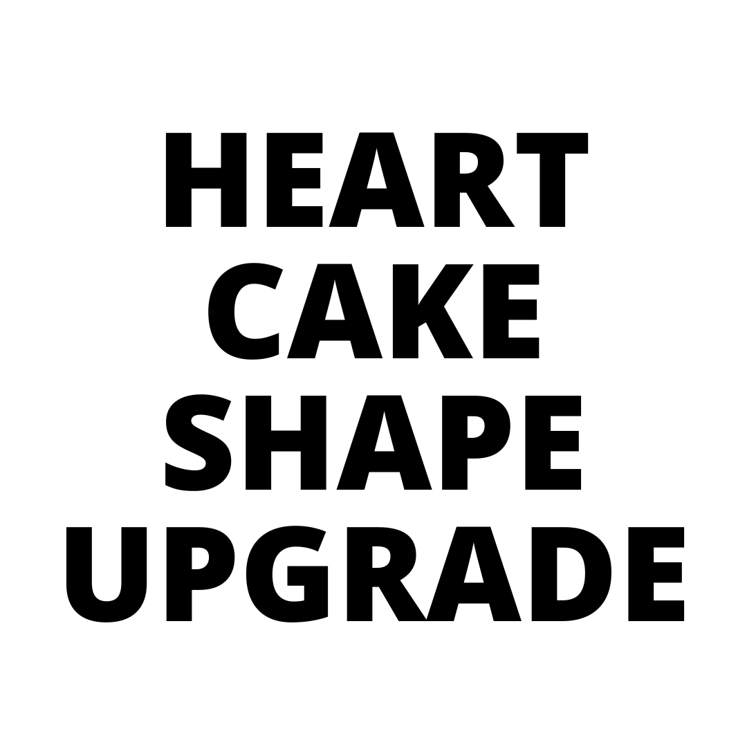 Heart Cake Shape Upgrade-Black Velvet Sydney