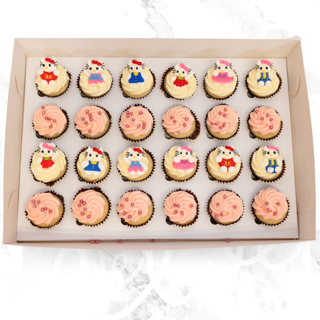 Hello Kitty Mini Cupcakes (24) Sydney