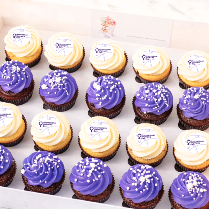 International Women's Day Logo Mini Cupcakes (24) Sydney