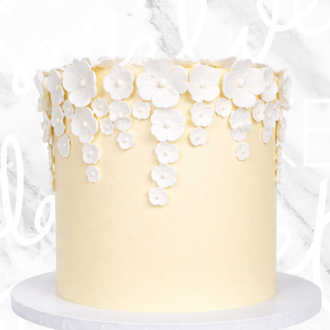 Ivory Sugar Flower Cake Sydney