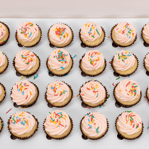 Pink Jimmies Mini Cupcakes (24)-BVSydneyCupcakes