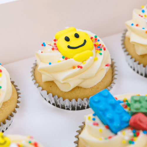 Cute Lego Cupcakes with Printable Toppers Your Kids Will Love!