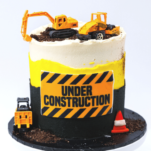 Construction Themed Birthday Cake | Plowing Forward