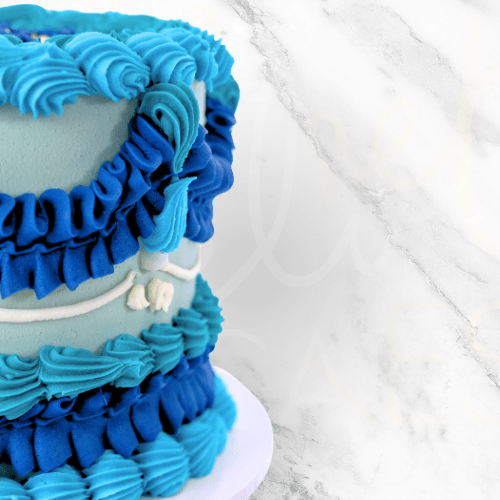 LOW GLUTEN Blue Vintage Cake Sydney