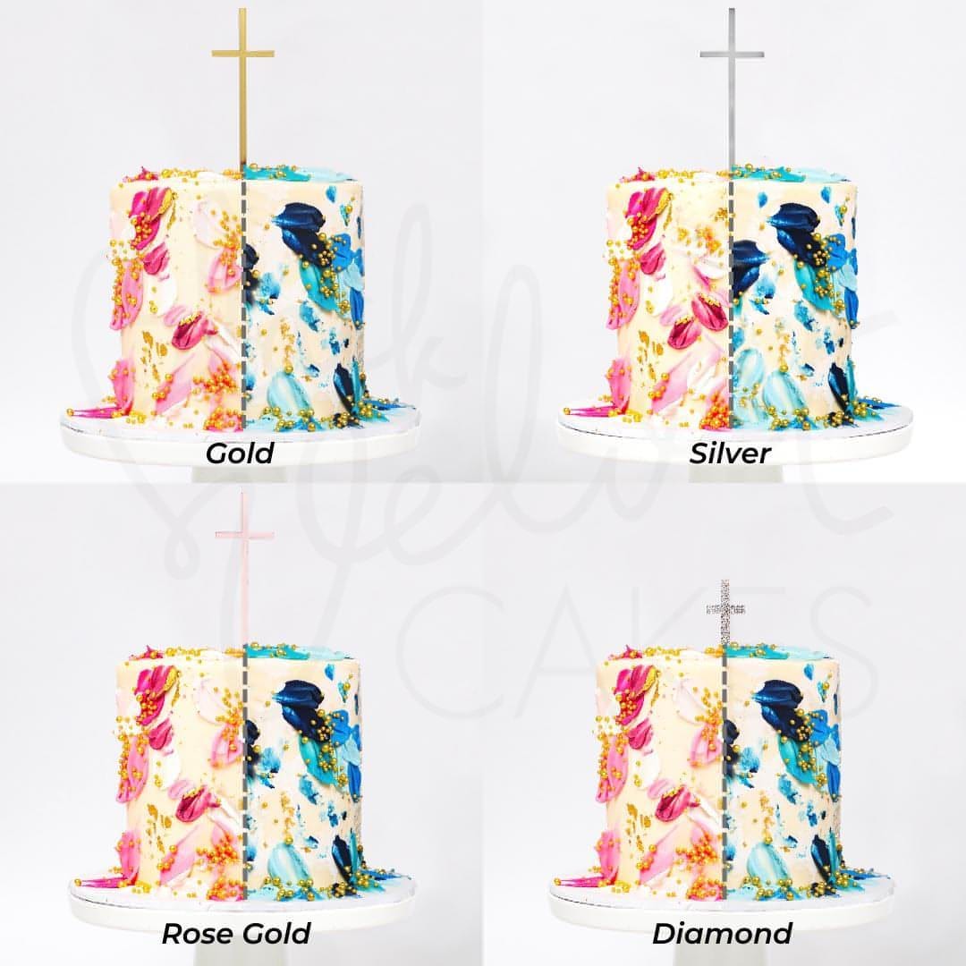 LOW GLUTEN Christening Cross Cake-BVSydney