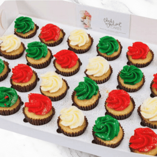 LOW GLUTEN Christmas Baubles Mini Cupcakes (24) Sydney