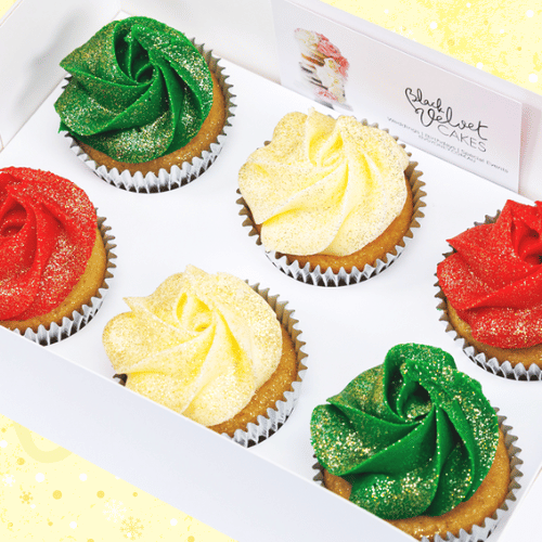 LOW GLUTEN Christmas Designer Cupcakes (12) Sydney
