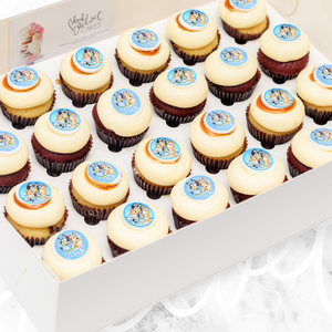 LOW GLUTEN Corporate Logo Mini Cupcakes (24) Sydney