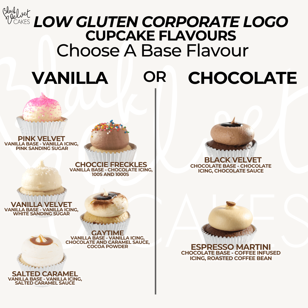 LOW GLUTEN Corporate Logo Mini Cupcakes (24)-BVSydneyCupcakes