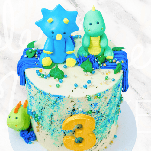 LOW GLUTEN Dinosaur Party Cake-BVSydney