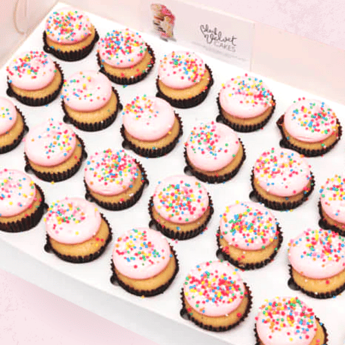 LOW GLUTEN Fairy Bread Mini Cupcakes (24) Sydney