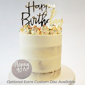 LOW GLUTEN Happy Birthday Sprinkles Cake Sydney