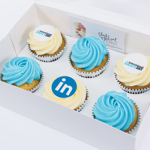 LOW GLUTEN International Men's Day Corporate Logo Designer Cupcakes (12) Sydney