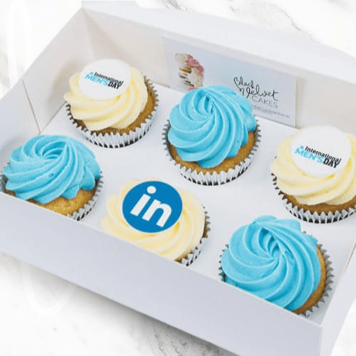 LOW GLUTEN International Men's Day Corporate Logo Designer Cupcakes (12) Sydney
