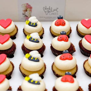 LOW GLUTEN Ladybug and Bee Mini Cupcakes (24) Sydney