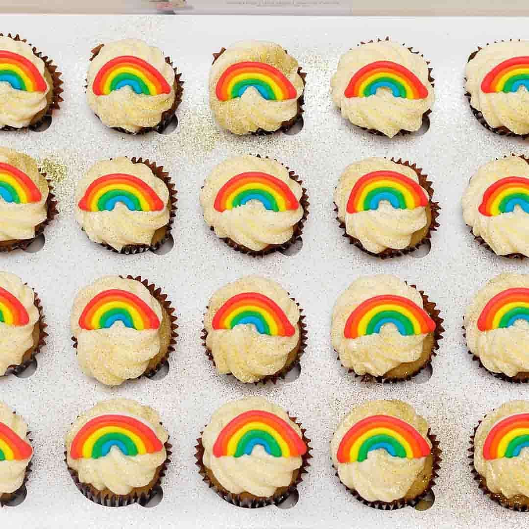 LOW-GLUTEN Mardi Gras Mini Cupcakes Parade (24) Sydney