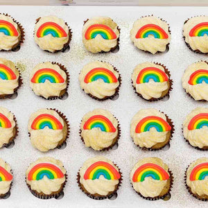 LOW-GLUTEN Mardi Gras Mini Cupcakes Parade (24) Sydney