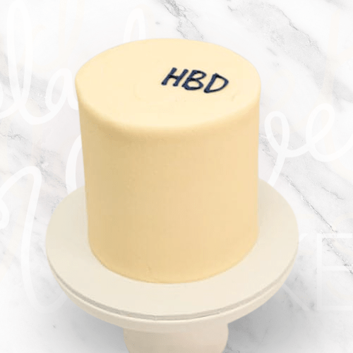 LOW GLUTEN Navy Blue Dedication Cake-BVSydney