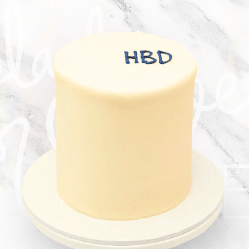 LOW GLUTEN Navy Blue Dedication Cake-BVSydney