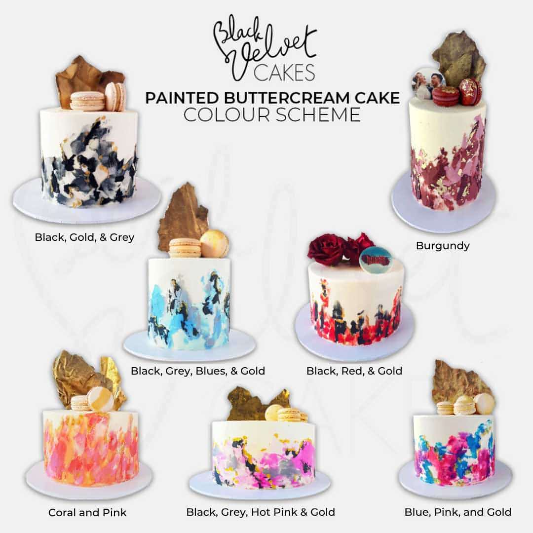 LOW GLUTEN Painted Buttercream Cake Sydney