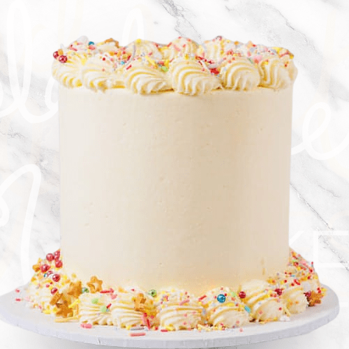 LOW GLUTEN Pastel Sprinkles Photo Image Cake-BVSydney