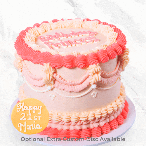 LOW GLUTEN Pink Vintage Cake-BVSydney