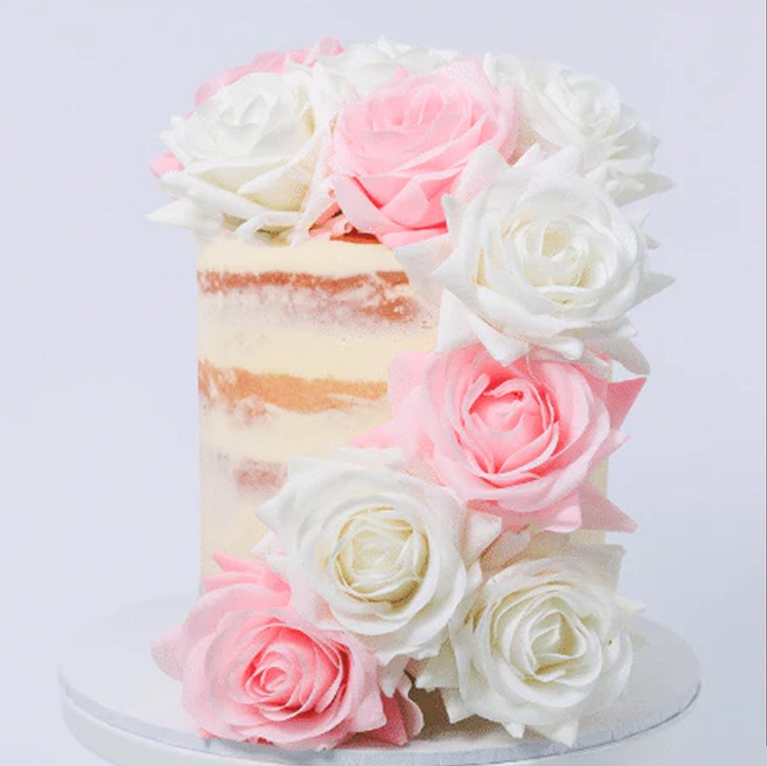 LOW GLUTEN SemiNaked Forever Rose Cake