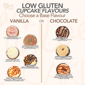 LOW GLUTEN Your Choice - Cupcake Dozen (12) Sydney