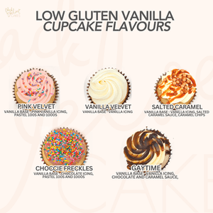 LOW GLUTEN Your Choice - Cupcake Half Dozen (6) Sydney